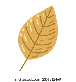 vector de icono de hoja amarilla de otoño aislado