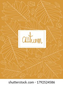 Autumn yellow mood in vector illustration