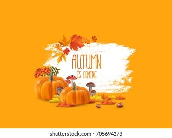  autumnal abstract background in grunge style 