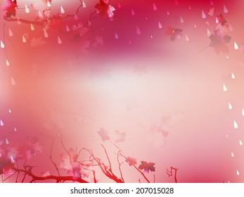 Autumnal Background with maple leaves. And also includes EPS 10 vector