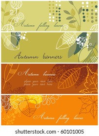 Autumnal banners collection