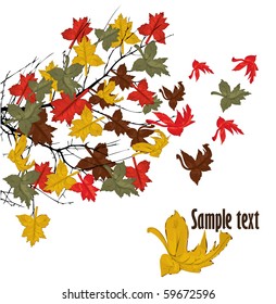 Autumnal brunch, vector illustration,