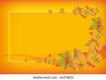 autumnal concept background - vector illustration