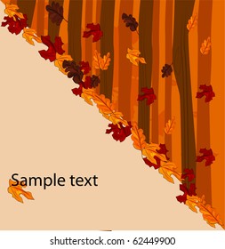 autumnal concept background - vector illustration