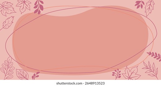 Autumnal decoration illustration. Autumn leaves composition design background. Vector illustration.	