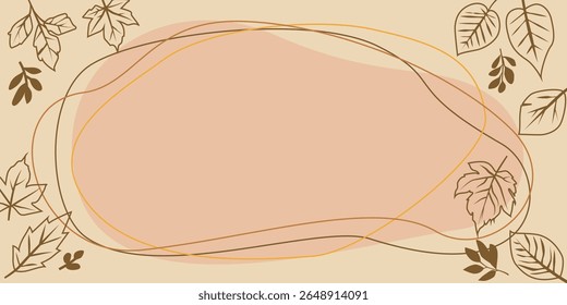 Autumnal decoration illustration. Autumn leaves composition design background. Vector illustration.	