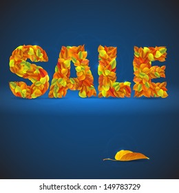 Autumnal discount. Vector fall leaves, finally sales. vector sale with autumn leaves
