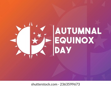 Autumnal Equinox Day. Gradient background. Eps 10.