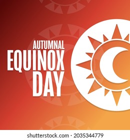 Autumnal Equinox Day. Holiday concept. Template for background, banner, card, poster with text inscription. Vector EPS10 illustration