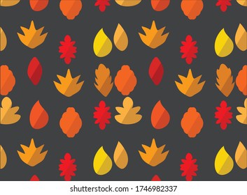 Autumnal fall leaves vector illustration