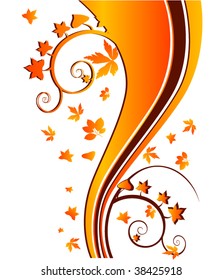 Autumnal floral background