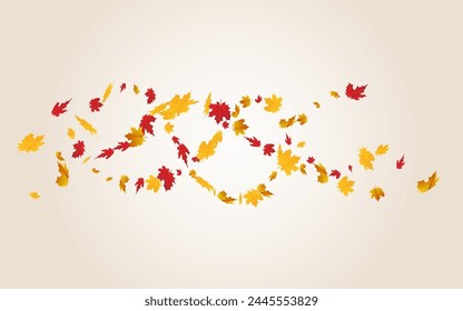 Autumnal Floral Vector Transparent Background. October Leaf Frame. Golden Celebrate Plant Illustration. Isolated Template.