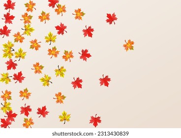 Fondo de Foliage otoñal BeigeVector. Plantilla de forma floral. Hojas Forestales Coloridas. Papel de escritorio deja textura.