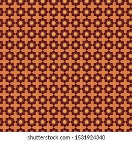 Autumnal Geometric Seamless Pattern Design