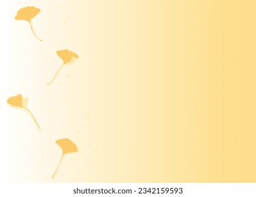 Autumnal Ginkgo Background Material, Vector Illustration