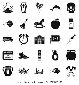 Autumnal icons set. Simple set of 25 autumnal vector icons for web isolated on white background
