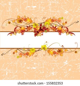 Autumnal leaf background, vector illustration