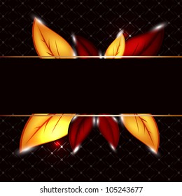 Autumnal leaf environmental background. Vector illustration