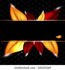 Autumnal leaf environmental background. Vector illustration