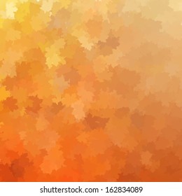 Autumnal leaf of maple and sunlight background. And also includes EPS 10 vector