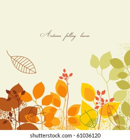 Autumnal leaves background