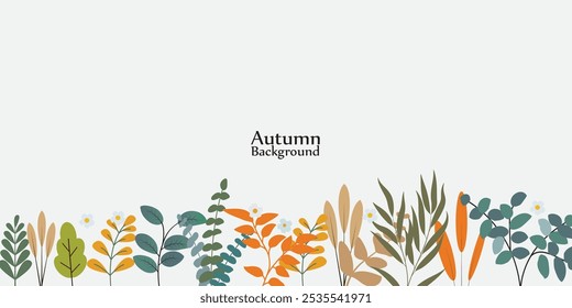 herbstliche Blätter Hintergrund Banner Vektor Wand Kunst