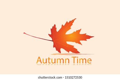 Autumnal logo and background Design for web, print, wallpaper. Vector illustration.