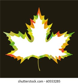  autumnal maple leaf design on black