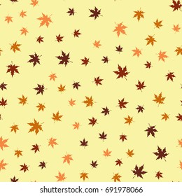 Autumnal maple leaves pattern