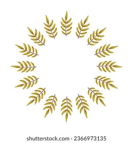 Autumnal round frame. Wreath of autumn leaves. Fall of the leaves. Vector illustration. Design element for poster, web, flyers, invitation, postcard, Happy Thanksgiving day, wedding. Place for text.