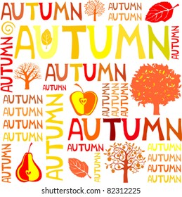 Autumnal seamless background