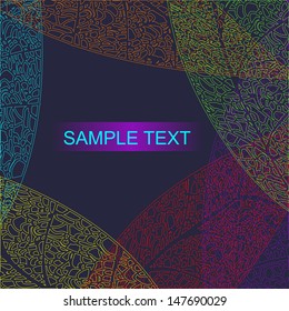 Autumnal seamless for card (vector eps 10)