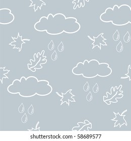 Autumnal seamless pattern. Vector illustration