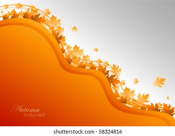 Autumnal waving background