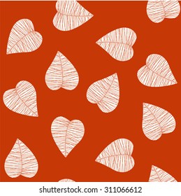 Autumn/Falls Leaves/Love Heart Pattern