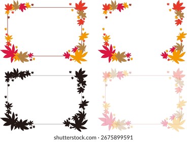 Autumn-inspired frame - Square autumn leaf frame