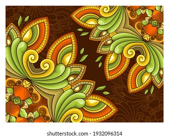 autumn-themed batik ornament vector design. This design is very suitable for the needs of printing t-shirts, fabrics, ceramics and others
