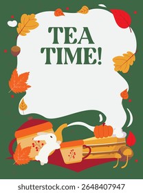 Autumn-themed design. Welcome Autumn. A backdrop suitable for banners, posters, flyers, and covers
