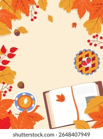 Autumn-themed design. Welcome Autumn. A backdrop suitable for banners, posters, flyers, and covers