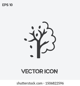 Autumn,tree vector icon illustration. Ui/Ux. Premium quality.