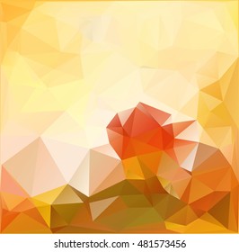 Autumn.Vector abstract polygonal background.