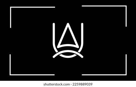 UA, UA, A, U, monograma del logotipo de las letras abstractas