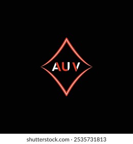 ILUSTRACIÓN VECTORIAL de Plantilla de diseño de logotipo inicial de letra AUV