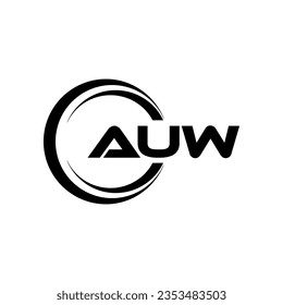 AUW Logo Design, Inspiration für eine einzigartige Identität. Modernes Eleganz und kreatives Design. Markieren Sie Ihren Erfolg mit dem Markieren dieses Logos.