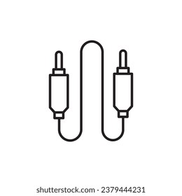AUX icon. Audio cable icon. Aux sign. Audio cable sign. DJ cable symbol. Aux symbol vector pictogram flat sign design. UX UI icon