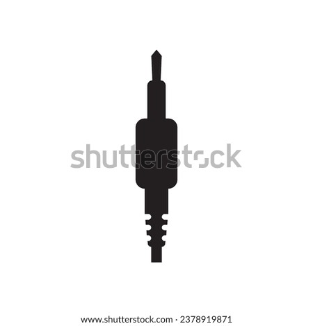 AUX icon. Audio cable icon. Aux sign. Audio cable sign. DJ cable symbol. Aux symbol vector pictogram flat sign design. UX UI icon