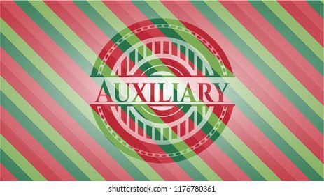 Auxiliary christmas badge background.