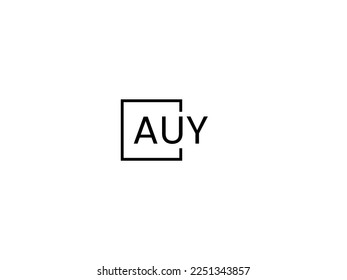 AUY Letter Initial Logo Design Vector Illustration