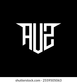AUZ letter logo design with white background in illustrator, vector logo modern alphabet font overlap style, calligraphy designs for logo, Poster, Invitation, etc.
