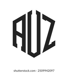 AUZ Logo Design. Initial Letter AUZ Monogram Logo using Hexagon shape